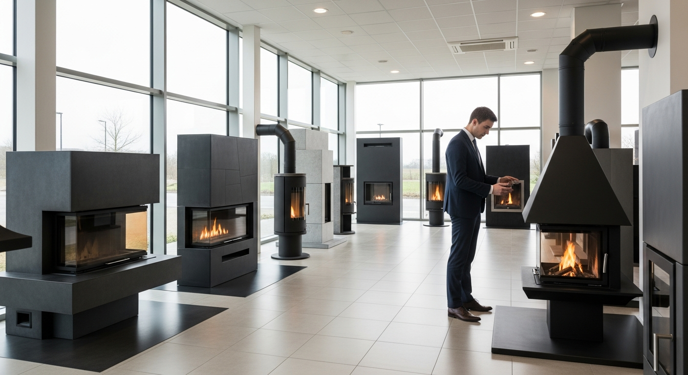 Showroom cheminées et poêles Cheminée Discounter