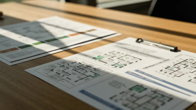 Les affichages et brochures d'information pour les évacuations